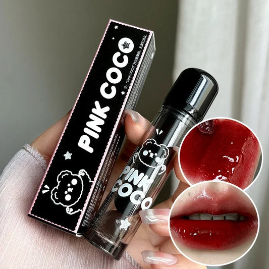Mirror Glass Lip Tint - Punk Dark Red Lip Glaze Water Light Clear Lipstick