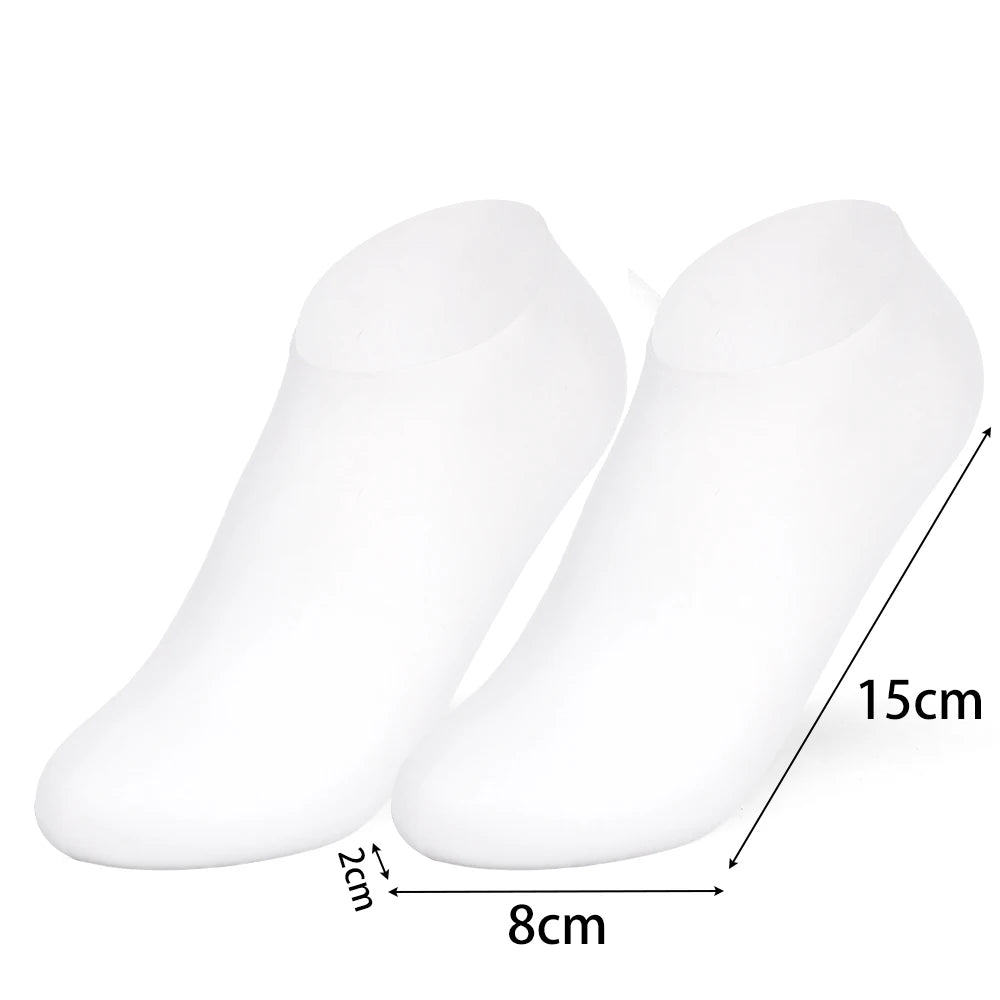 1 Pair Silicone Moisturizing Foot Socks - Spa Pedicure Gel Socks for Dry Cracked Feet
