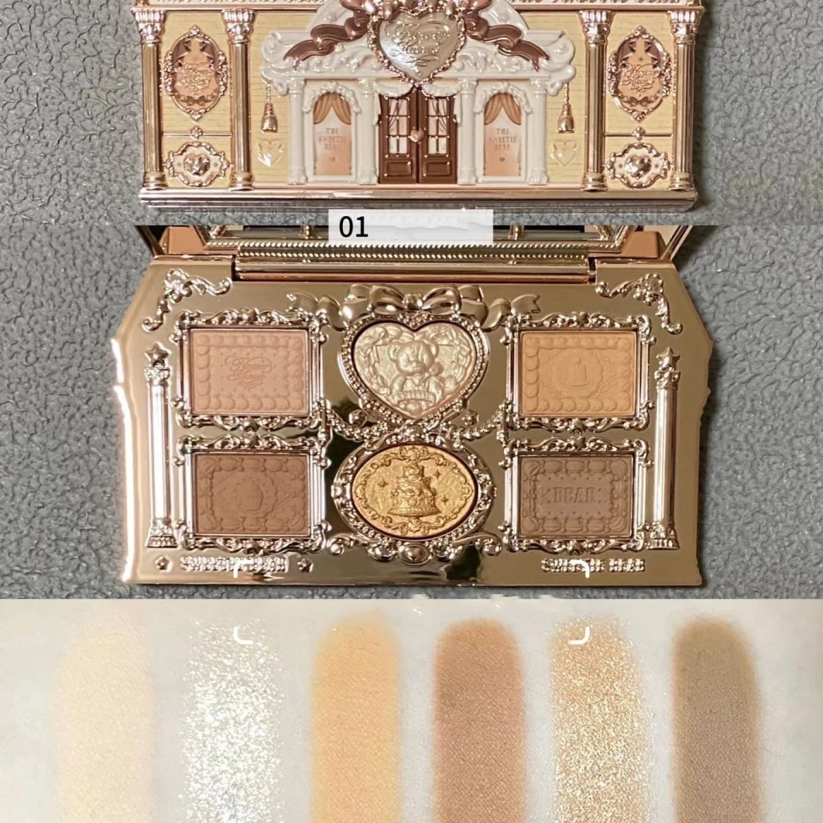 Flower Knows Moonlight Mermaid Eyeshadow Palette - 8 Color Matte Shimmer Glitter