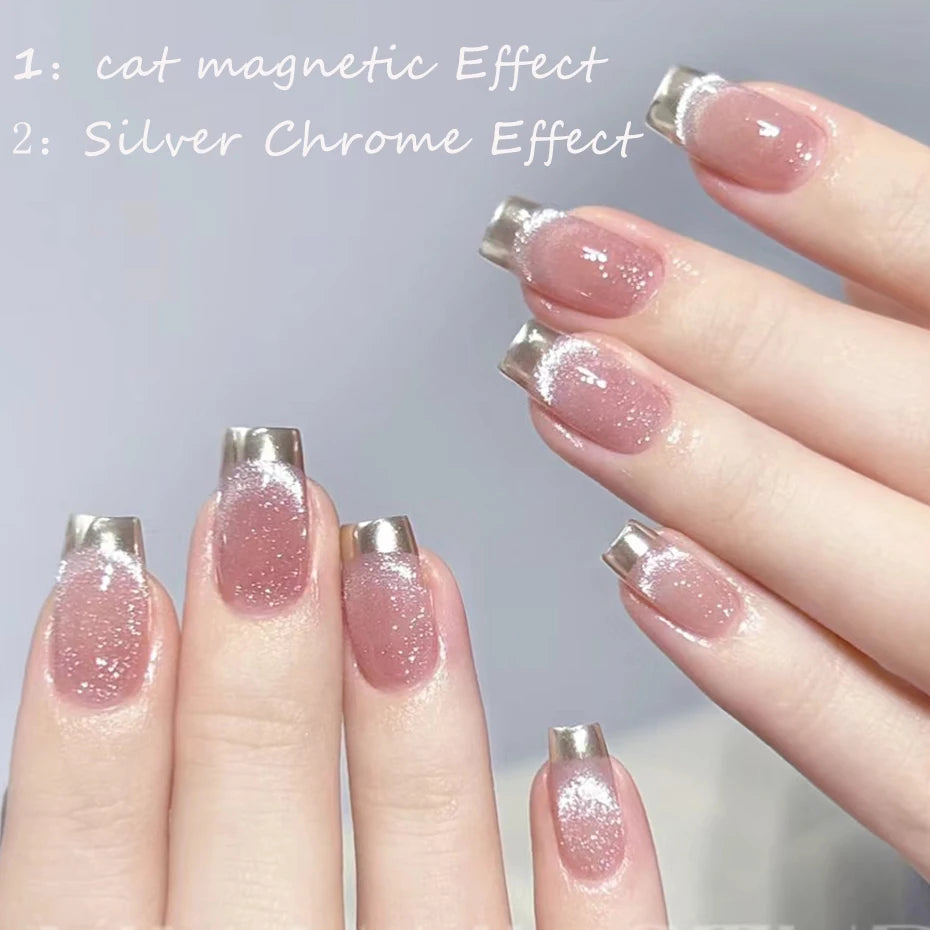 Aurora Cat Magnetic Nail Powder - Chrome Pigment Metallic Chameleon Effect Glitter