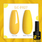 LILYCUTE 7ML Jelly Amber Gel Nail Polish - Semi Permanent UV Gel with Leopard Pattern Effect