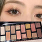 16-Color Matte & Glitter Eyeshadow Palette - Waterproof Long-Lasting Nude & Brown Shades