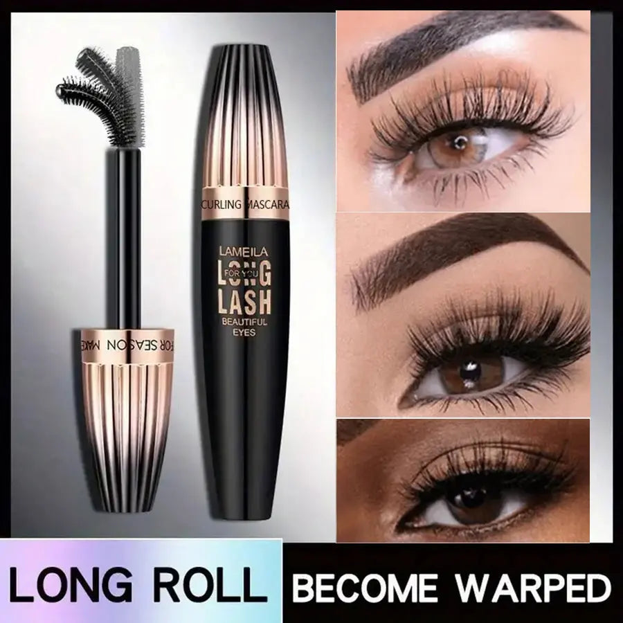 Waterproof 4D Mascara - Thick Long Smudge-Proof Plump Encrypted Curling