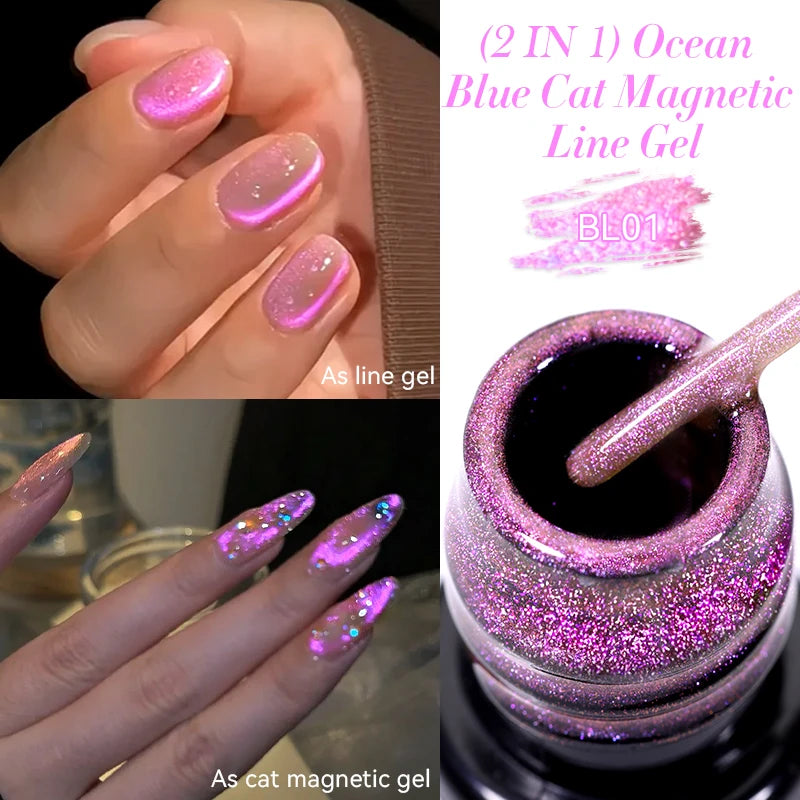 LILYCUTE 5ML Metallic Painting Liner Gel - Super Bright Gold Silver Mirror Drawing Gel
