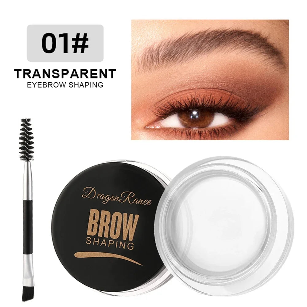 Matte Brown Black Wild Eyebrow Cream - 3D Natural Tint Gel Wax Waterproof Lasting