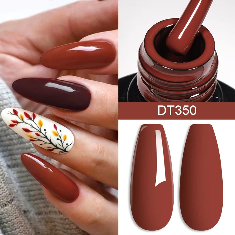 MEET ACROSS 7ml Wine Red Gel Nail Polish - Long-Lasting French Style Gel Varnish