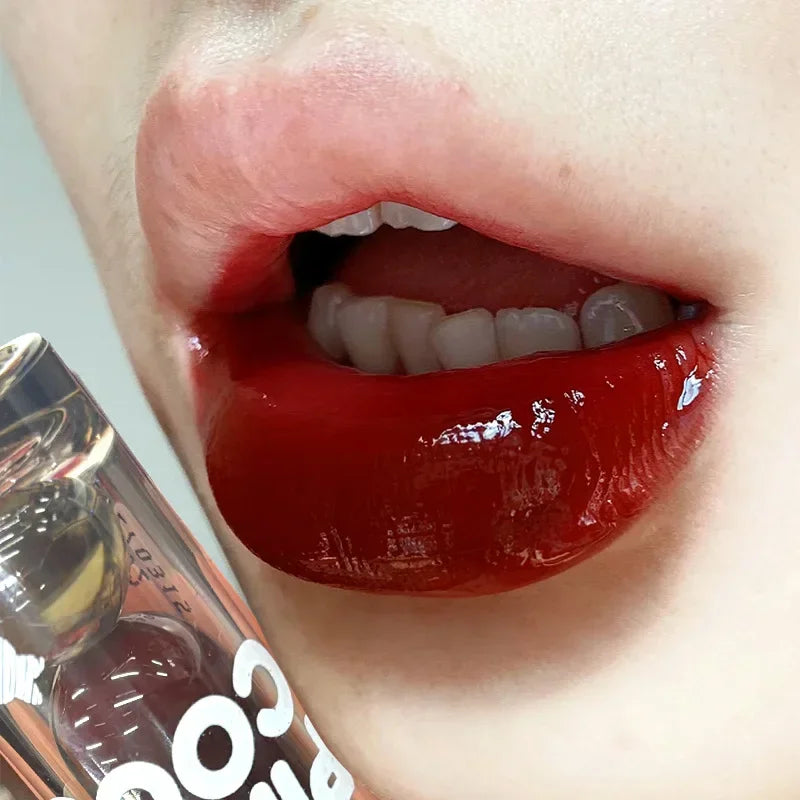 Mirror Glass Lip Tint - Punk Dark Red Lip Glaze Water Light Clear Lipstick
