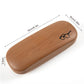 Wood Grain Hard Glasses Case - Portable Eyeglass Storage Box for Men and Women