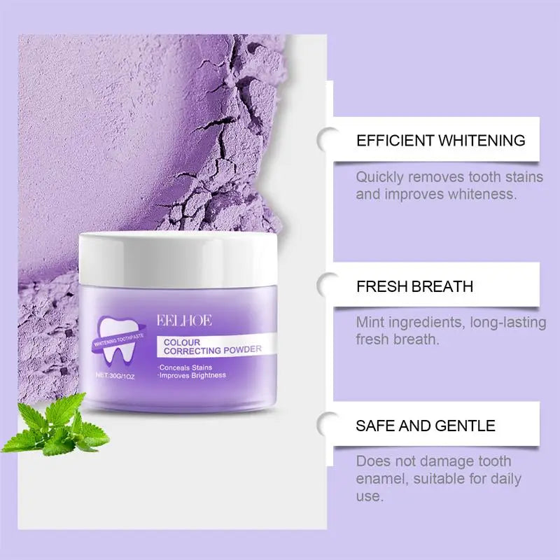 5 Day Teeth Whitening Powder - Remove Plaque Stains and Freshen Breath with Herbal Formula