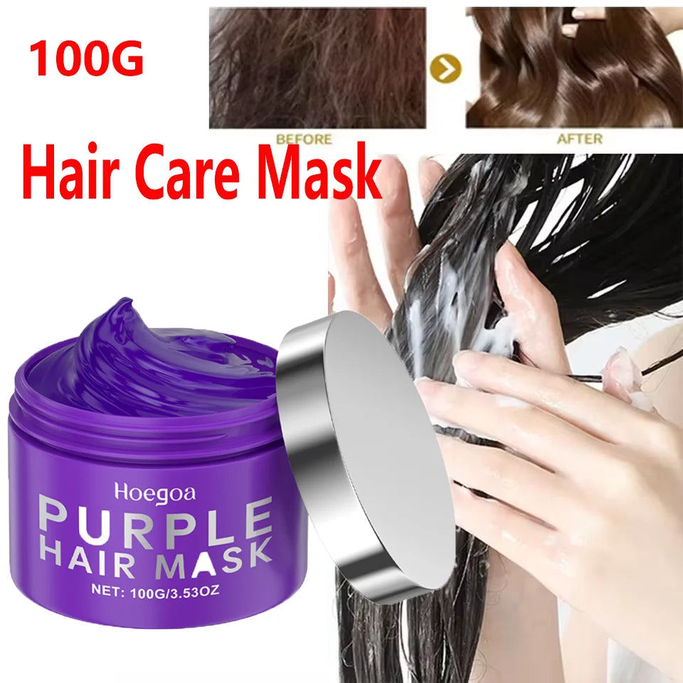 Purple Keratin Hair Mask - Deep Repair Treatment for Damaged, Frizzy & Blonde Hair
