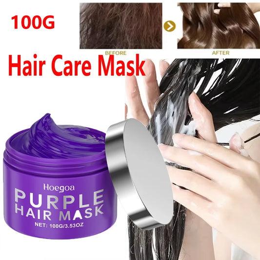 Purple Keratin Hair Mask - Deep Repair Treatment for Damaged, Frizzy & Blonde Hair