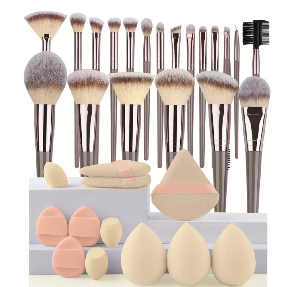 Professional 3 to 20 Piece Makeup Brushes Set - Soft Fluffy Foundation Eyeshadow Concealer Blending Set