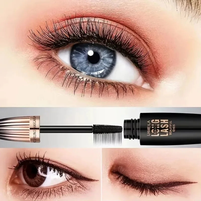 Waterproof 4D Mascara - Thick Long Smudge-Proof Plump Encrypted Curling Large Eye
