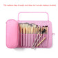 Waterproof Makeup Brush Rolling Bag - Foldable Travel Organizer for Cosmetic Tools