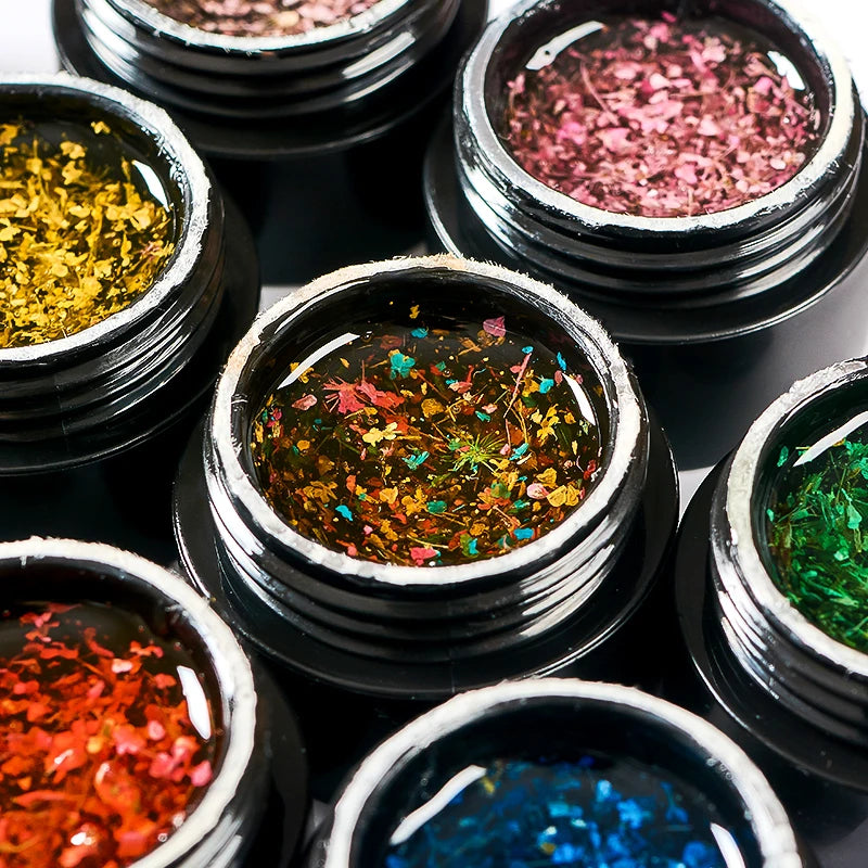 Mtssii Dried Flower Gel Nail Polish - Natural Flower Fairy Series 5ml Semi Permanent