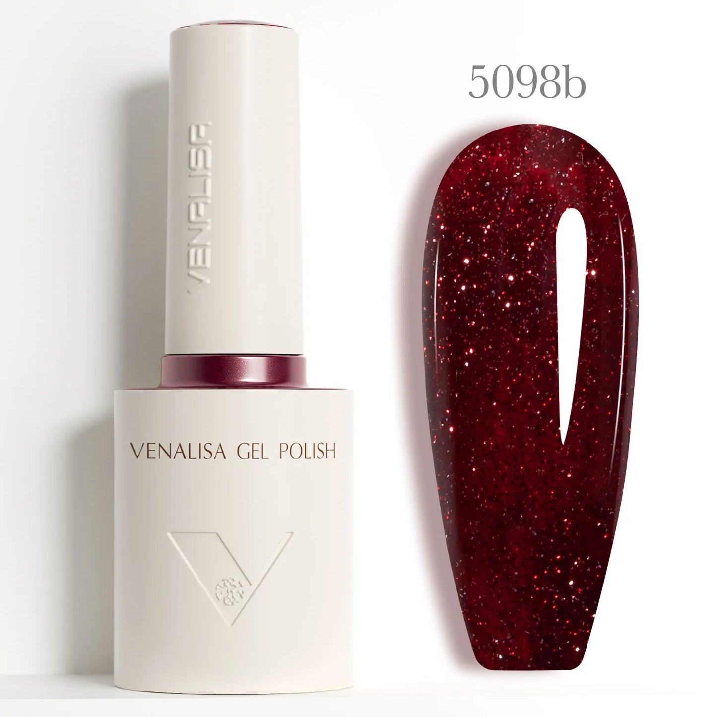 Venalisa V6 Nail Gel Polish - HEMA Free TPO Free 10ml Ultra Red Cat Eye Diamond Top