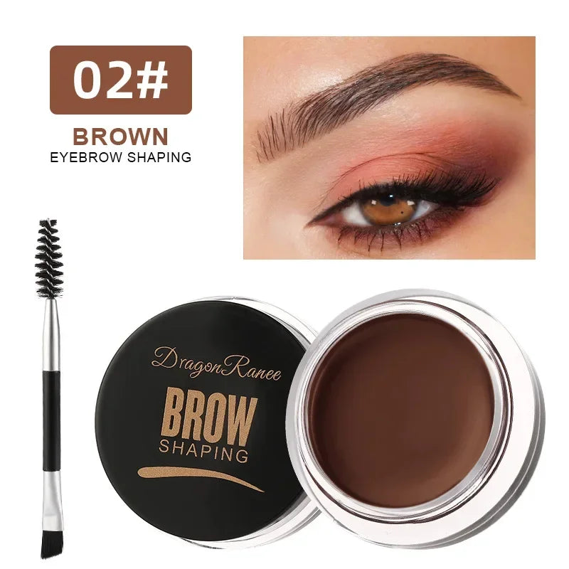Matte Brown Black Wild Eyebrow Cream - 3D Natural Tint Gel Wax Waterproof Lasting