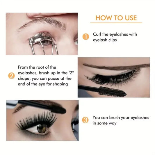 Waterproof 4D Mascara - Thick Long Smudge-Proof Plump Encrypted Curling Large Eye
