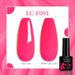LILYCUTE 7ML Jelly Amber Gel Nail Polish - Semi Permanent UV Gel with Leopard Pattern Effect