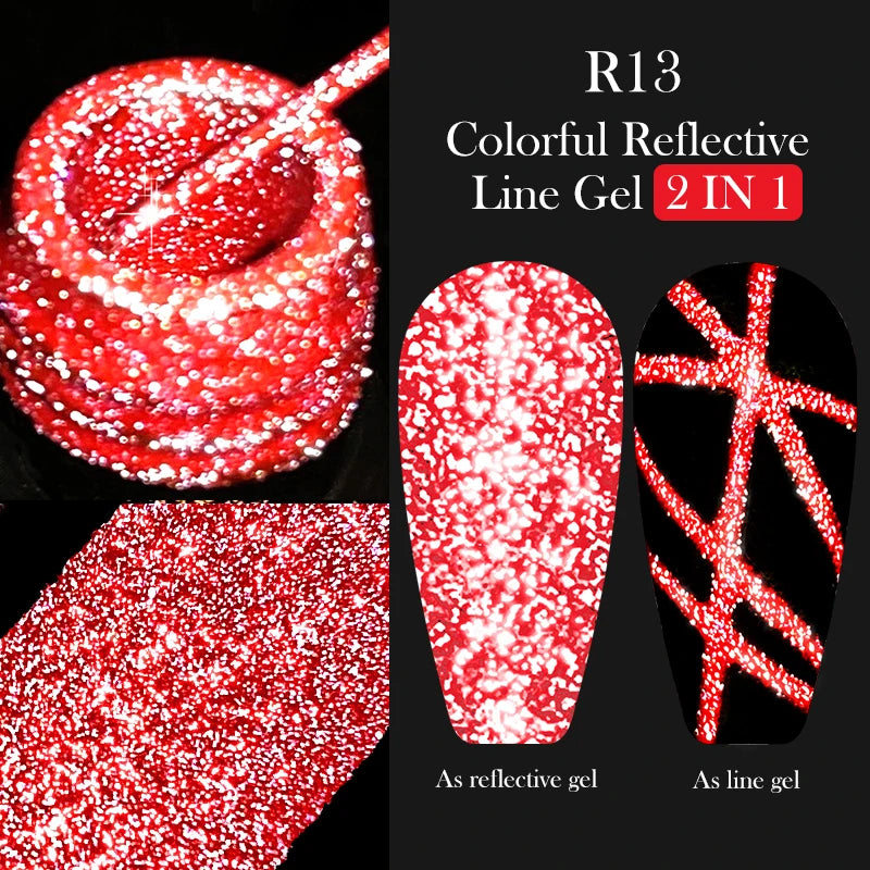 LILYCUTE 5ML Metallic Painting Liner Gel - Super Bright Gold Silver Mirror Drawing Gel