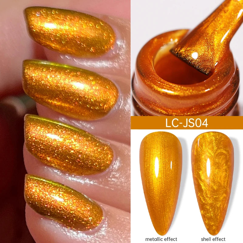LILYCUTE 5ML Metallic Painting Liner Gel - Super Bright Gold Silver Mirror Drawing Gel