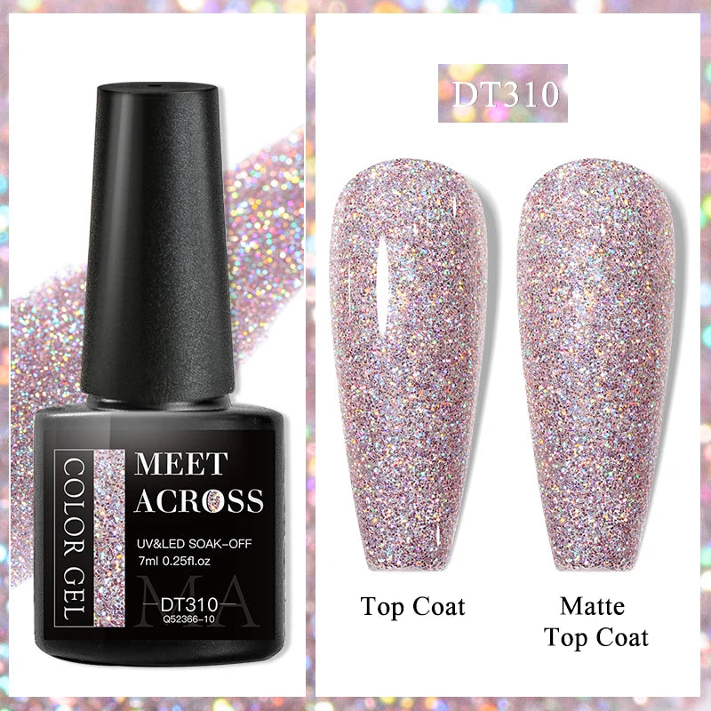 MEET ACROSS 7ml Wine Red Gel Nail Polish - Long-Lasting French Style Gel Varnish