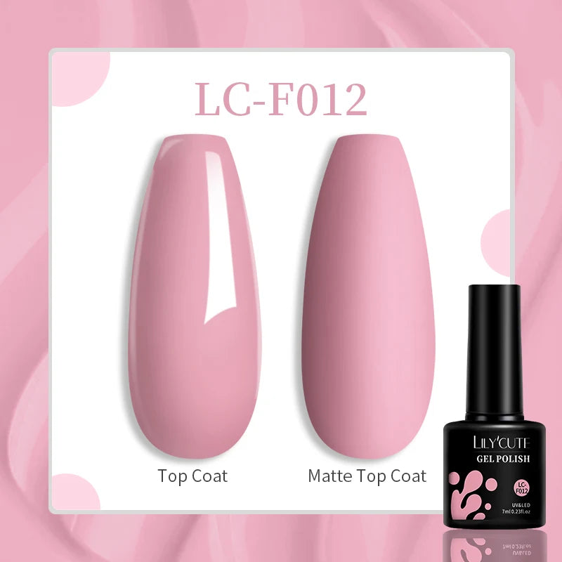 LILYCUTE 7ML Jelly Amber Gel Nail Polish - Semi Permanent UV Gel with Leopard Pattern Effect