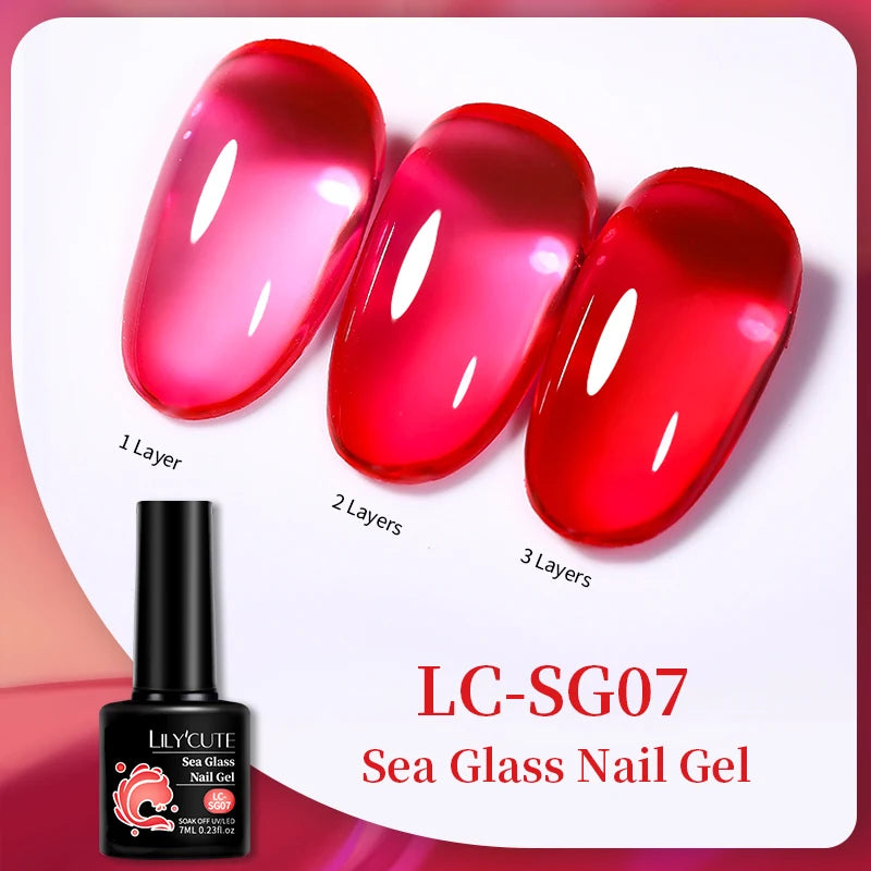 LILYCUTE 7ML Base and No-Wipe Top Coat - UV Gel Nail Polish Set