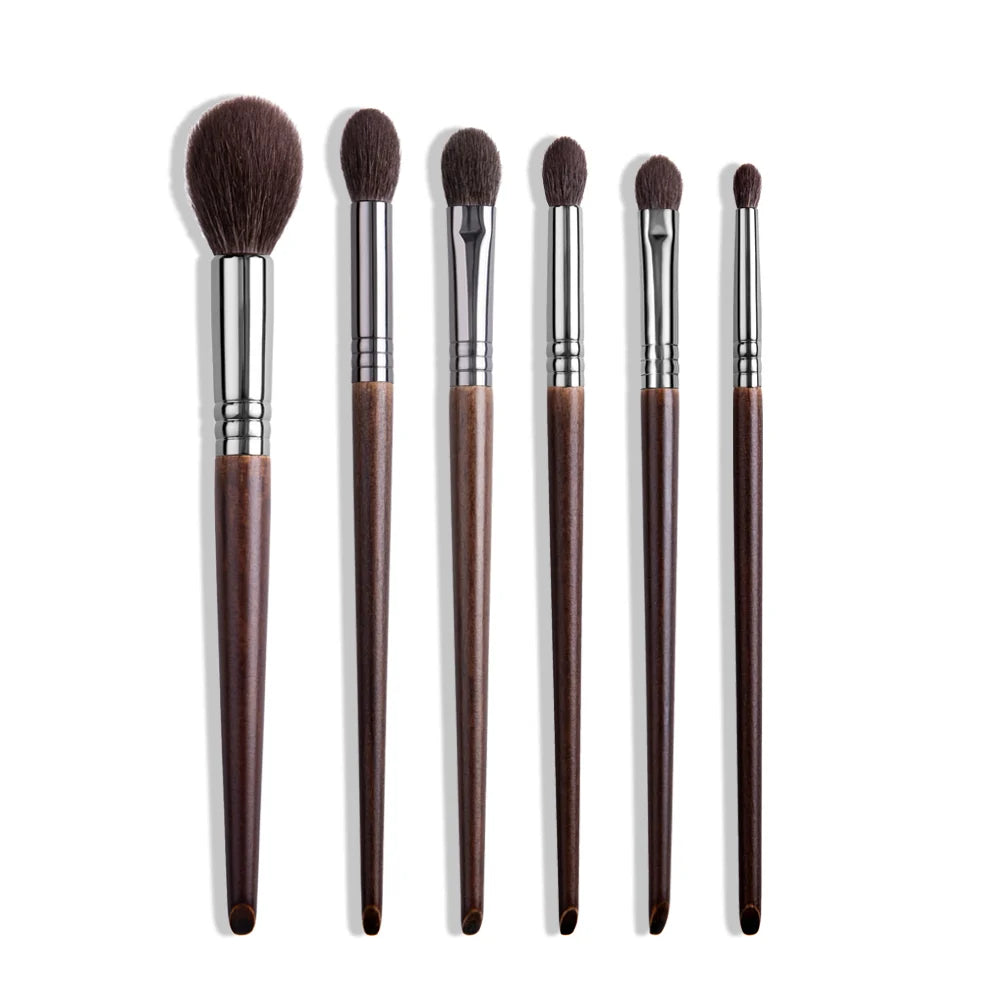 Natural Goat Hair Makeup Brush Set - 14 Piece Professional Collection with Case
