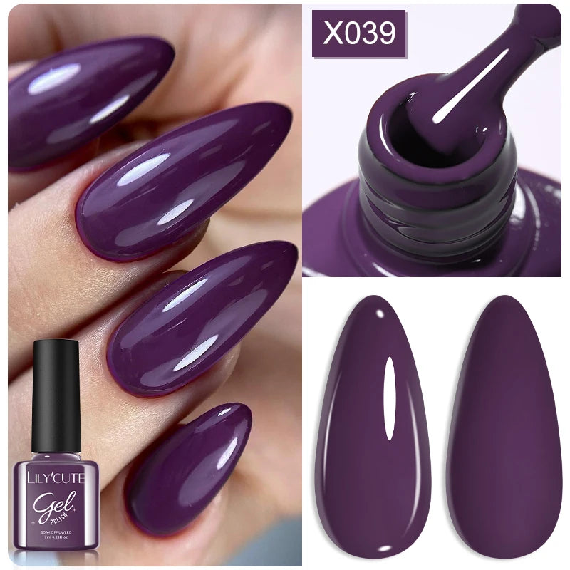 LILYCUTE 7ML Thermal Gel Nail Polish - Ultra-Thin Temperature Color Changing UV Gel