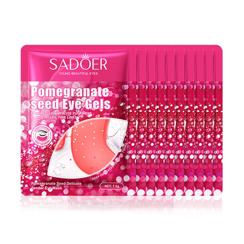 SADOER 24K Gold Crystal Collagen Eye Mask - Anti Dark Circles Removal Eyes Bags Moisturizing