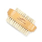 Double-Sided Nail Cleaning Brush with Wooden Handle - Natural Bristles for Manicure and Pedicure