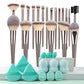 Professional 3 to 20 Piece Makeup Brushes Set - Soft Fluffy Foundation Eyeshadow Concealer Blending Set