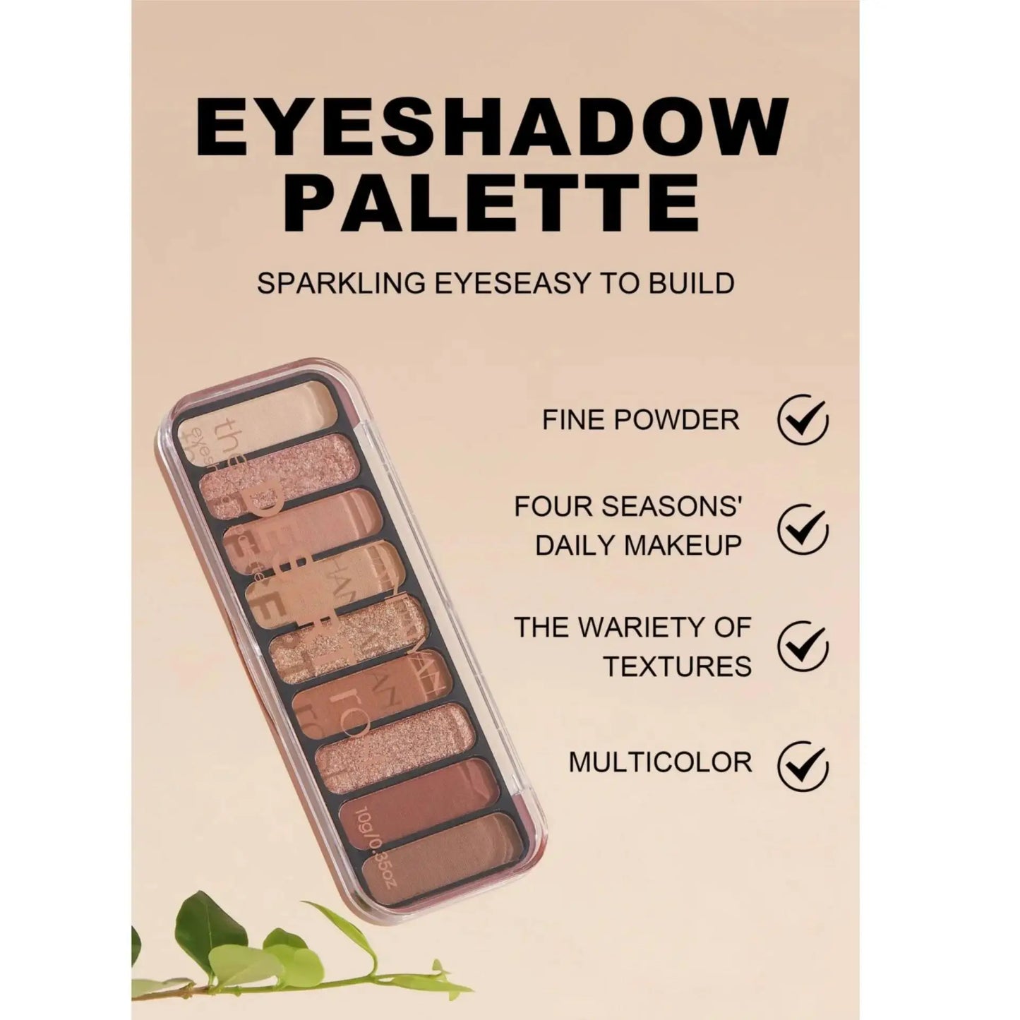 Desert Rose 9 Color Eyeshadow Palette High Pigment Matte Mineral Waterproof Long Lasting Natural Earthy Tones Makeup