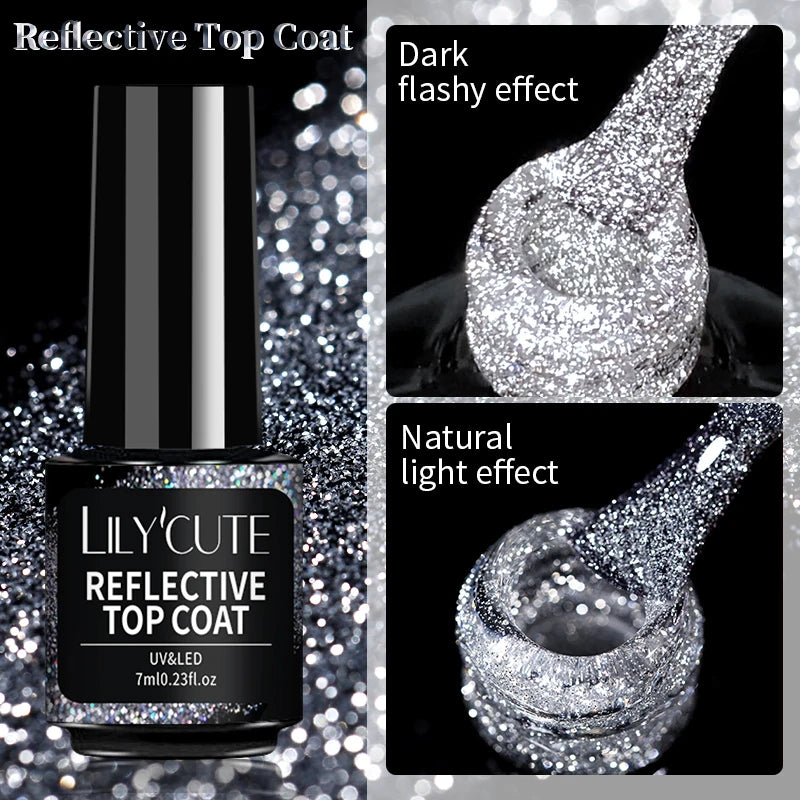 LILYCUTE 5ML Reflective Glitter Liner Gel - Champagne Sparkling Lines Painting Gel