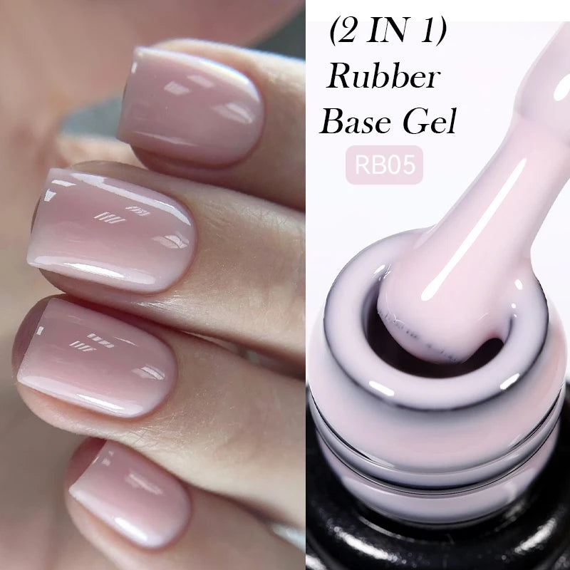 LILYCUTE 7ML Base and No-Wipe Top Coat - UV Gel Nail Polish Set