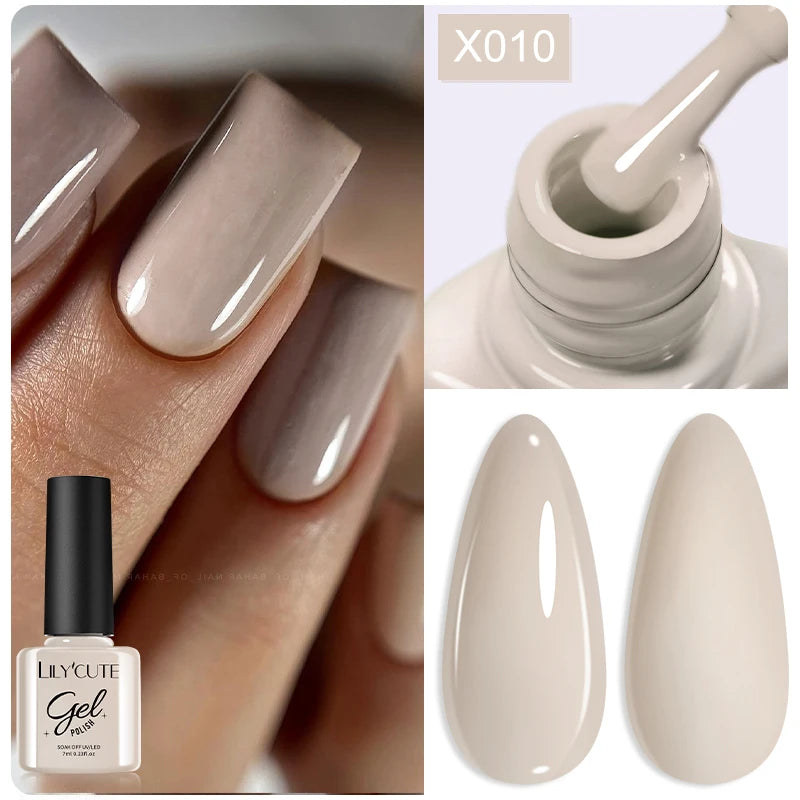 LILYCUTE 7ML Thermal Gel Nail Polish - Ultra-Thin Temperature Color Changing UV Gel