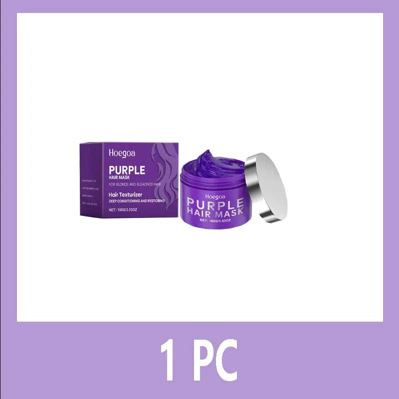 Purple Keratin Hair Mask - Deep Repair Treatment for Damaged, Frizzy & Blonde Hair