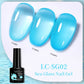 LILYCUTE 7ML Jelly Amber Gel Nail Polish - Semi Permanent UV Gel with Leopard Pattern Effect