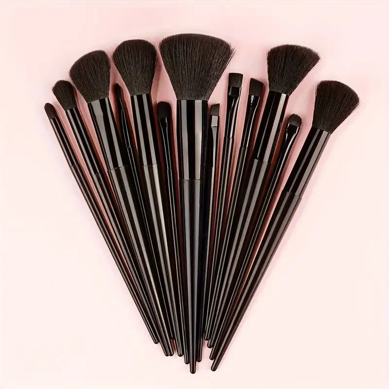 13 Piece Makeup Brush Set - Soft Fluffy Eye Shadow Foundation Blush Highlighter Collection