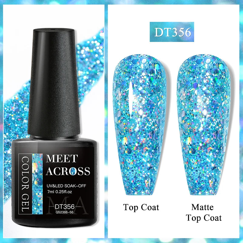 MEET ACROSS 7ml Wine Red Gel Nail Polish - Long-Lasting French Style Gel Varnish