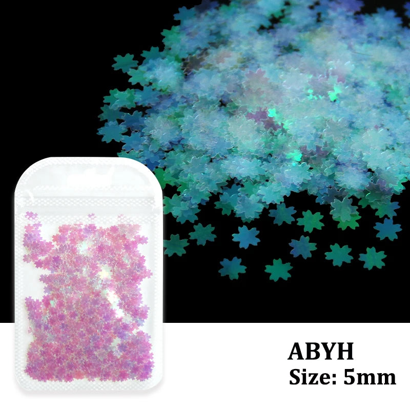 Holographic Nail Art Glitter - 2g Laser Star & Butterfly Sequins Flakes