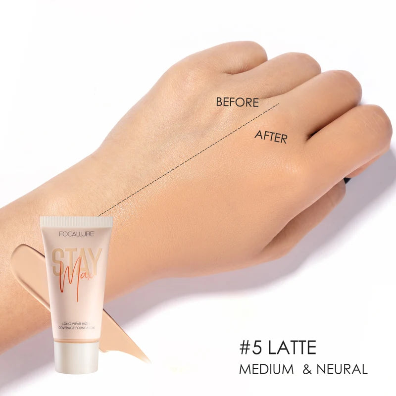 Wholesale FOCALLURE Waterproof Liquid Foundation - Full Coverage Oil-Control Long-Lasting