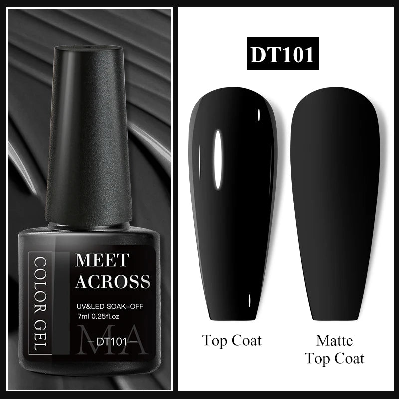 MEET ACROSS 7ml Wine Red Gel Nail Polish - Long-Lasting French Style Gel Varnish