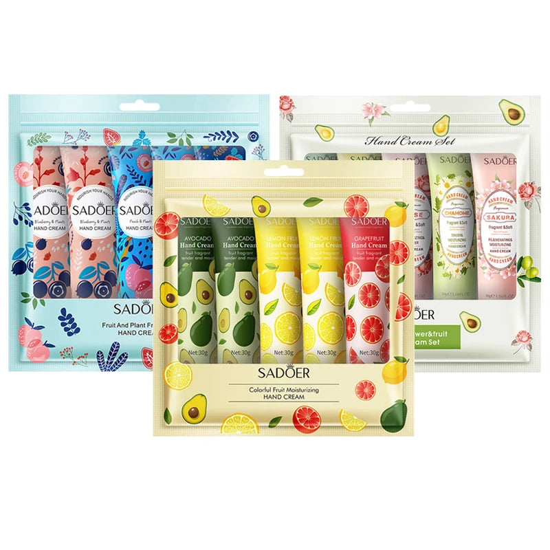 Avocado & Sakura Hand Cream Gift Set - 15 Piece Moisturizing Collection for Dry Hands