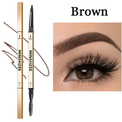 Waterproof Matte Eyebrow Pen - Double Head Lasting Brown Non-Smudged with Brush