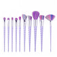 Unicorn Makeup Brushes Set - 10 Piece Glitter Foundation Powder Cosmetic Brush Set