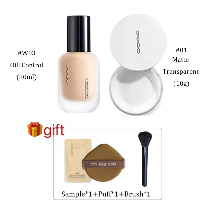 UODO Liquid Foundation Concealer - 30ml Long-Lasting BB Cream Waterproof Pore-Minimizing