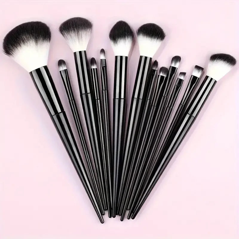 13 Piece Makeup Brush Set - Soft Fluffy Eye Shadow Foundation Blush Highlighter Collection