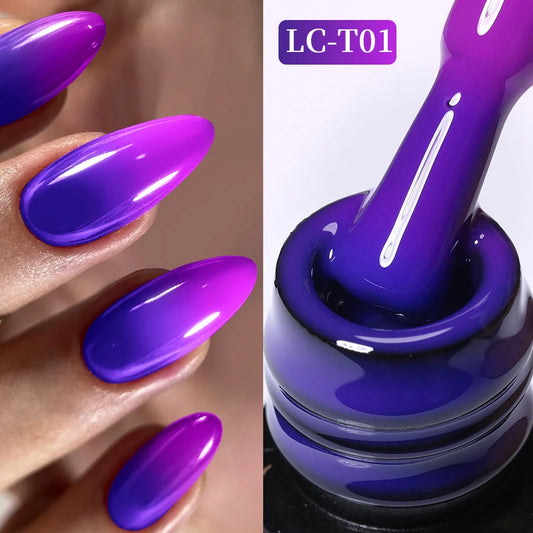 LILYCUTE 7ML Thermal Gel Nail Polish - Ultra-Thin Temperature Color Changing UV Gel